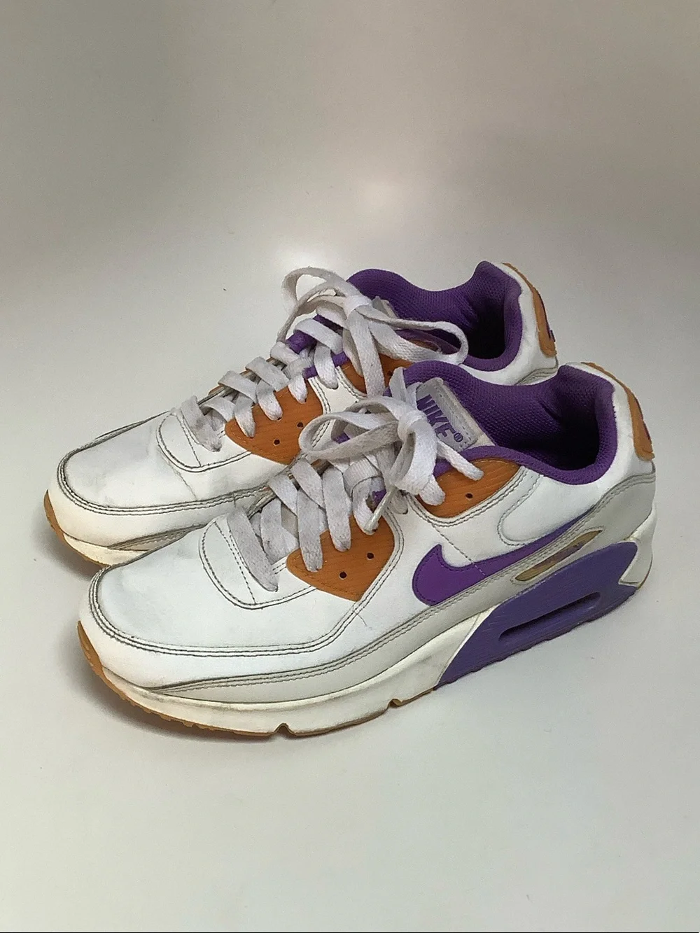 Nike Air Max 90 LTR GS White Action Grape Sneakers DV3607 103 Size 6Y